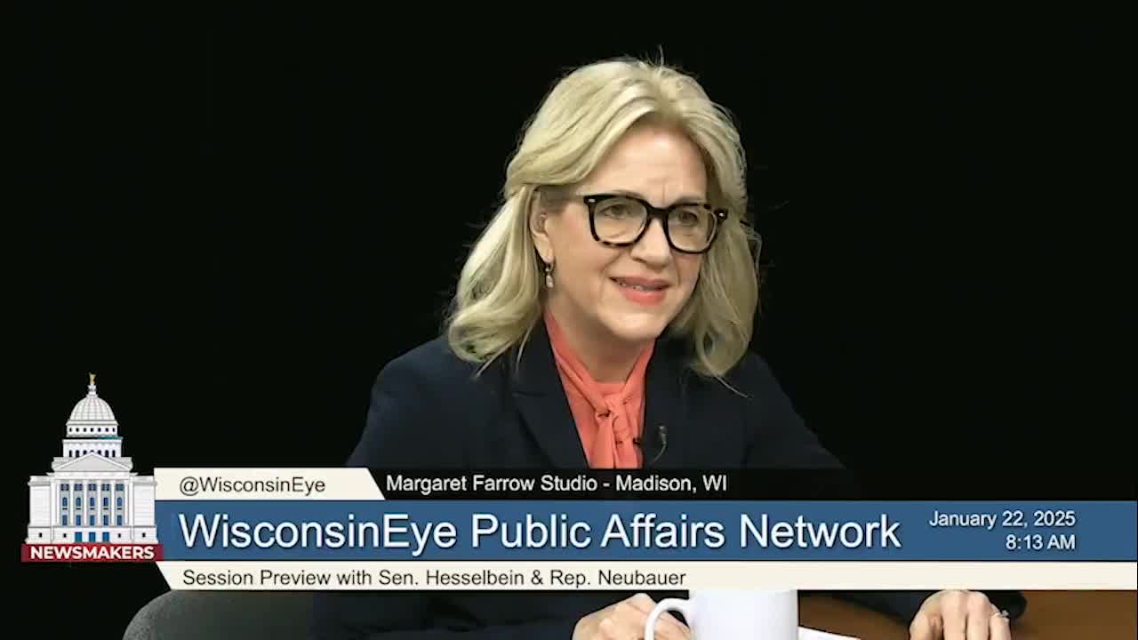 Thumbnail image for Wisconsin Eye - Newsmakers - Session Preview with Sen. Hesselbein and Rep. Neubauer