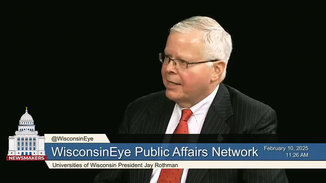 Thumbnail image for Wisconsin Eye Newsmakers - Universities of Wisconsin President Jay Rothman